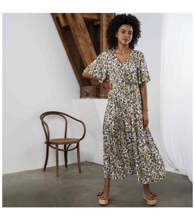 Tramontana Dress White Ornaments Print Whites