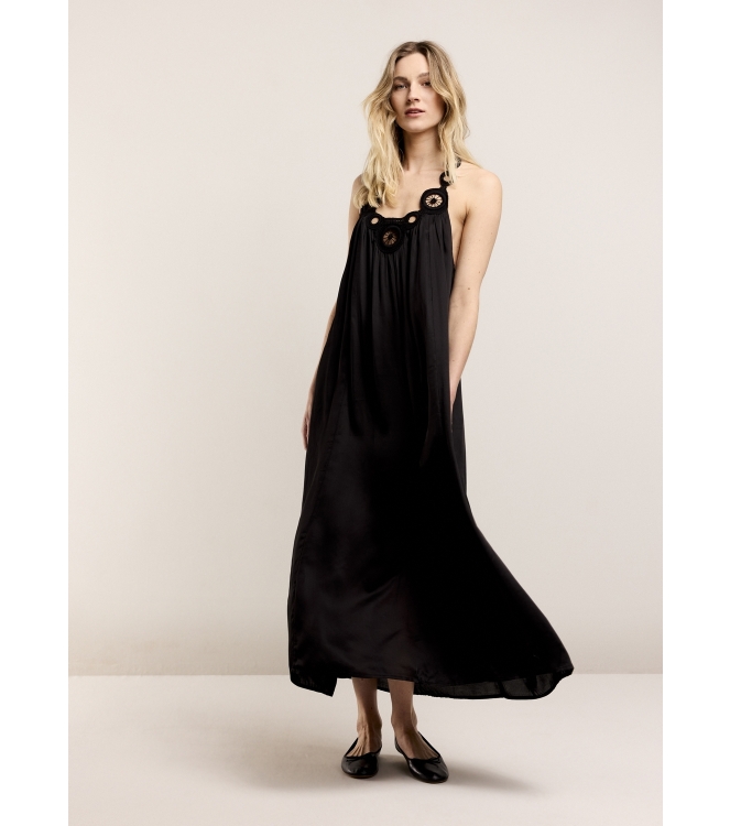 Summum Woman Dress Solid Satin 990 Black