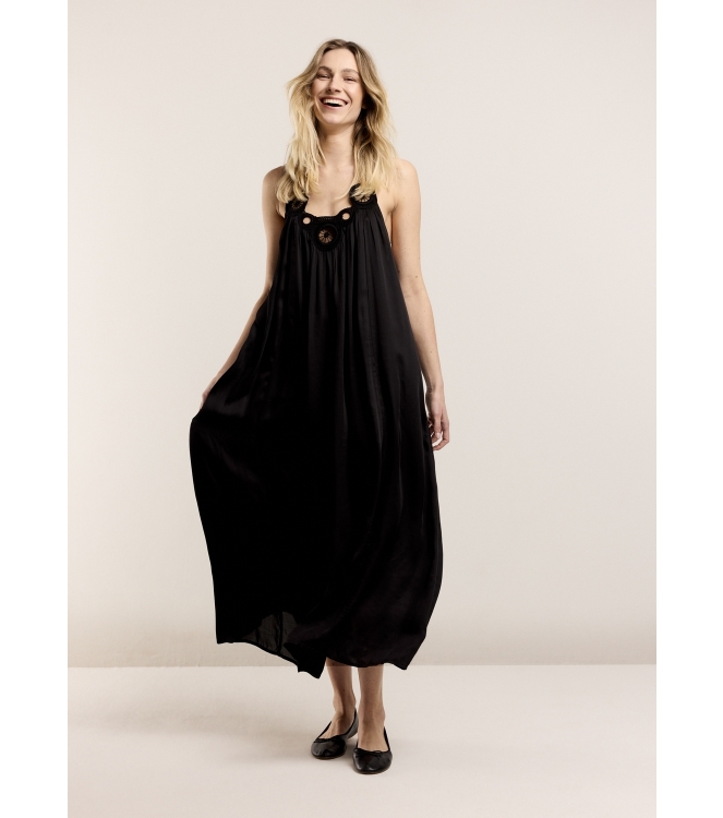 Summum Woman Dress Solid Satin 990 Black