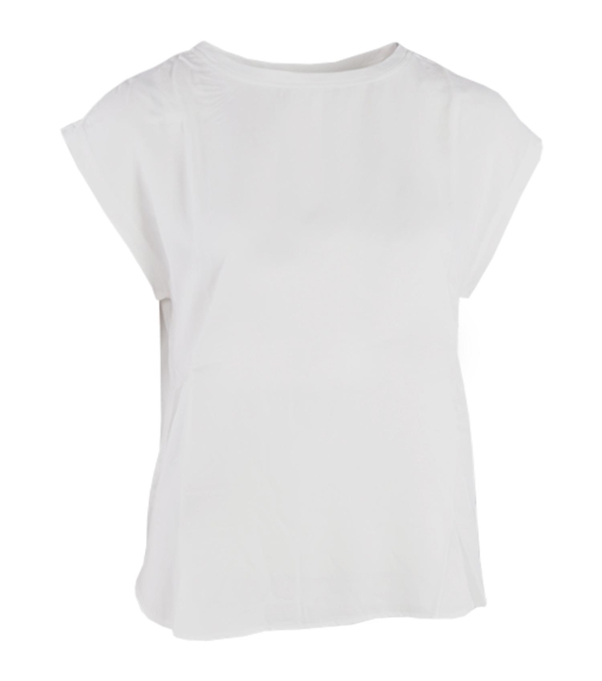 Yaya Fabric mix top Off white