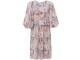 Yaya Printed dress w. ballon slv Flamingo plume pink dessin