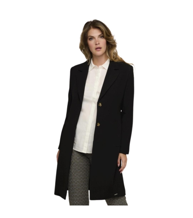 Rino en Pelle Single breasted coat 9900 black