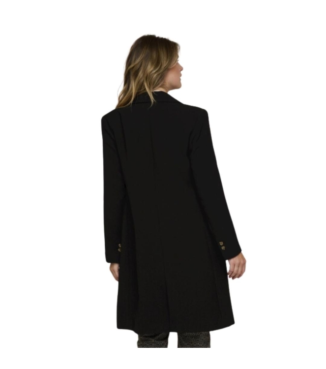 Rino en Pelle Single breasted coat 9900 black