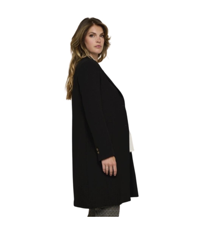 Rino en Pelle Single breasted coat 9900 black