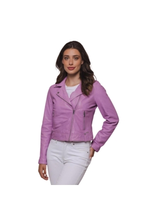 Rino en Pelle Biker jacket 5012 dahlia