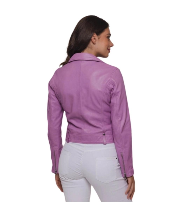 Rino en Pelle Biker jacket 5012 dahlia