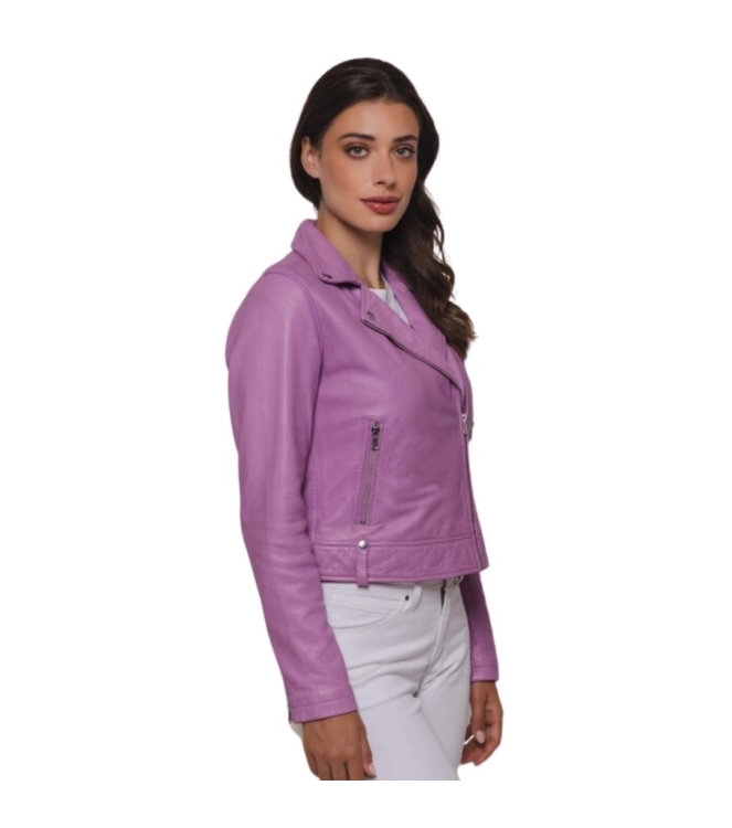 Rino en Pelle Biker jacket 5012 dahlia