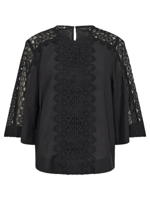 Copenhagen Muse Shirt with lace all over Black