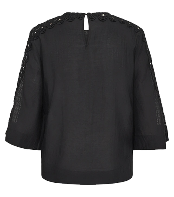 Copenhagen Muse Shirt with lace all over Black