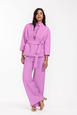 Studio Anneloes Luz bonded trousers 4600 lila pink