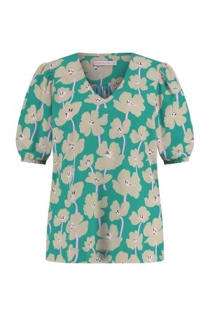 Studio Anneloes Lacee bloom top 7316 smaragd/clay