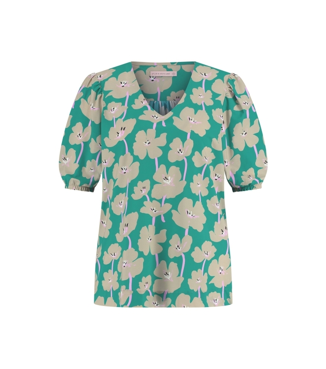 Studio Anneloes Lacee bloom top 7316 smaragd/clay