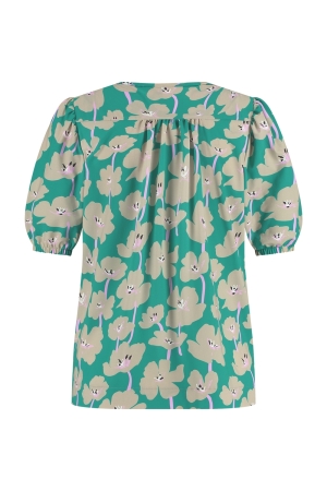 Studio Anneloes Lacee bloom top 7316 smaragd/clay