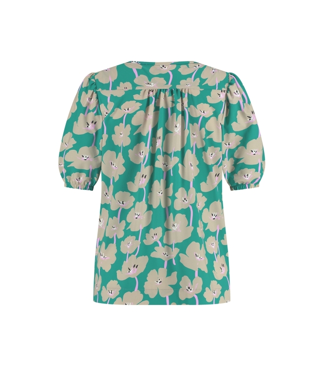 Studio Anneloes Lacee bloom top 7316 smaragd/clay