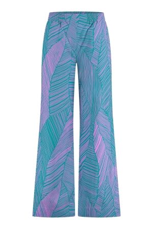 Studio Anneloes Doro poplin trousers 7346 Smaragd/Lila pink