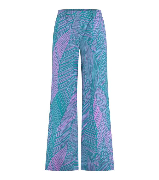 Studio Anneloes Doro poplin trousers 7346 Smaragd/Lila pink