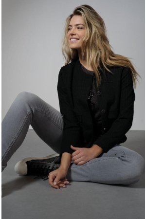 Tramontana Jacket Tweed Uni 009000 Black