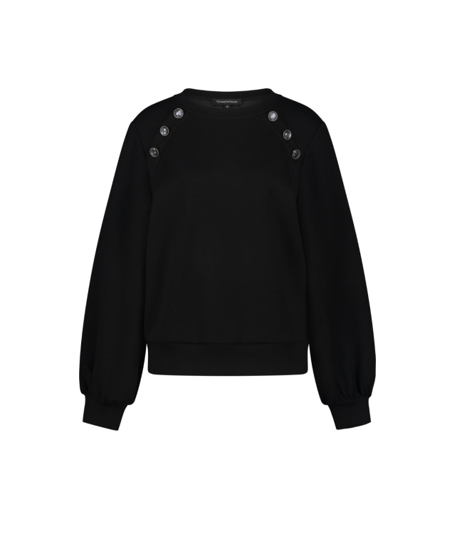 Tramontana Sweater Sailor Buttons 009000 Black