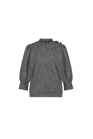 Tramontana Top Stretch Tweed 009000 Black