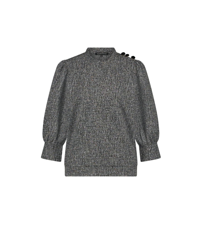 Tramontana Top Stretch Tweed 009000 Black