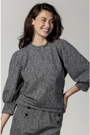 Tramontana Top Stretch Tweed 009000 Black