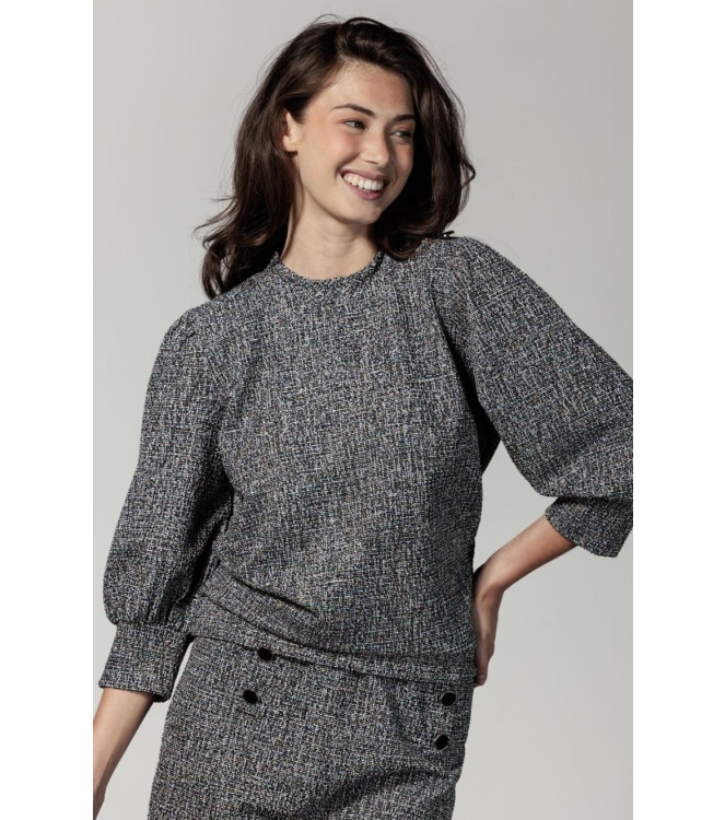 Tramontana Top Stretch Tweed 009000 Black