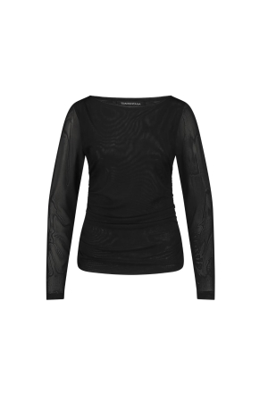 Tramontana Top Gathered Mesh 009000 Black