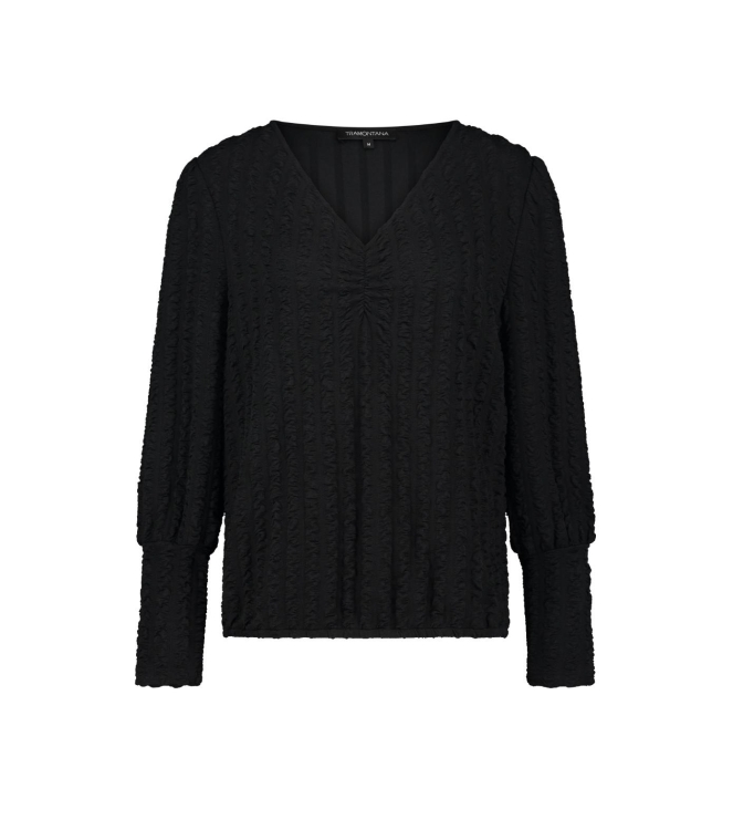 Tramontana Top Structure V-Neck 009000 Black