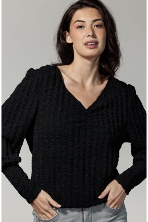Tramontana Top Structure V-Neck 009000 Black