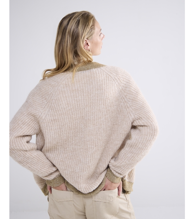 Summum Woman Cardigan airy alpaca blend knit 122 Ivory
