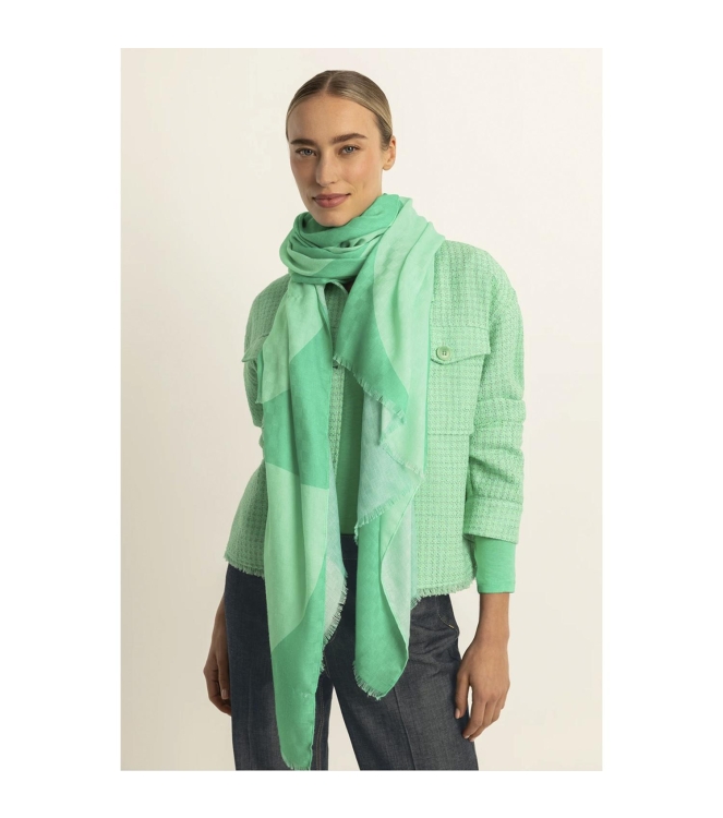 Expresso Scarf with graphic print EX560 Jelly green