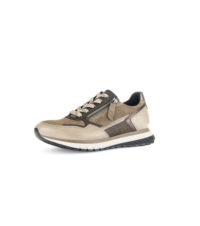 Gabor Velour/Nappa/Met. 34 farro/noce/bronce