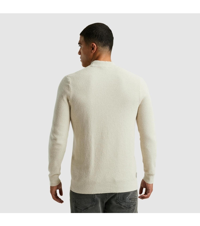 Cast Iron Mock neck fine boucle 7014 Silver birch