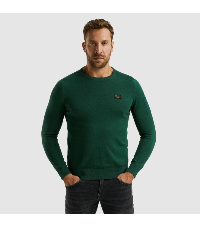 PME Legend R-neck American classic knit 6143 Trekking green