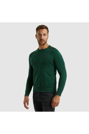 PME Legend R-neck American classic knit 6143 Trekking green