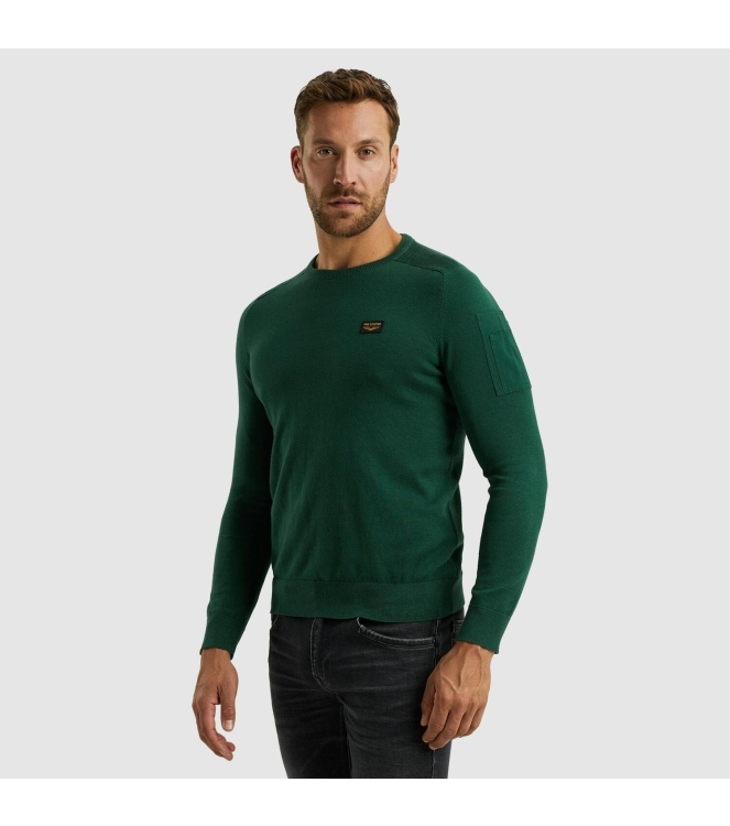 PME Legend R-neck American classic knit 6143 Trekking green