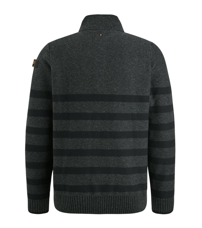 PME Legend Half zip collar cotton rib knit 996 Antracite Melee