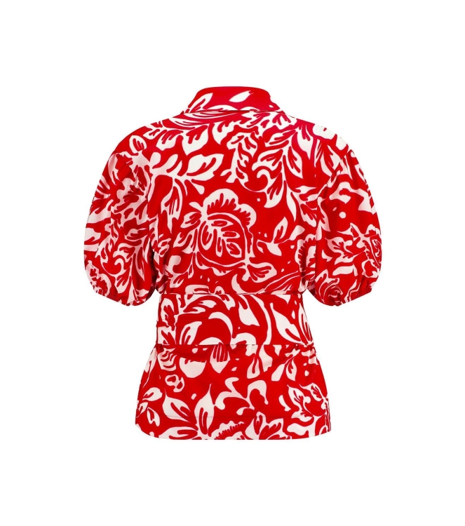 Studio Anneloes Elise flower blazer 3711 deep red/offwhite