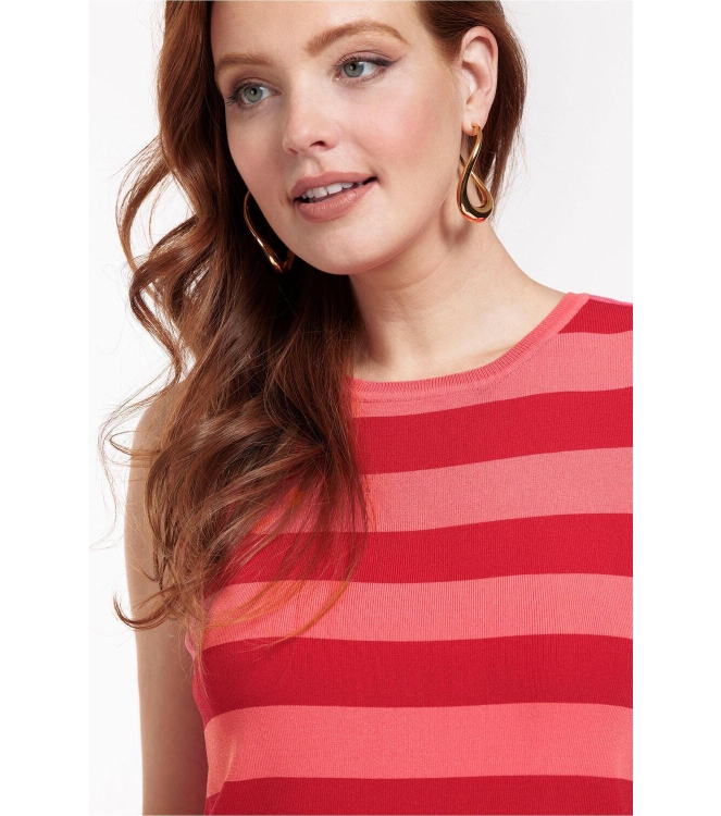 Studio Anneloes Quinny sls stripe pullover 3337 Coral/Red