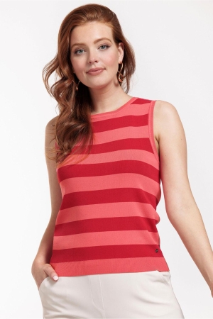 Studio Anneloes Quinny sls stripe pullover 3337 Coral/Red