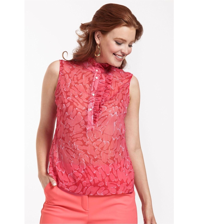 Studio Anneloes Odette crepe sls top 3733 red/coral