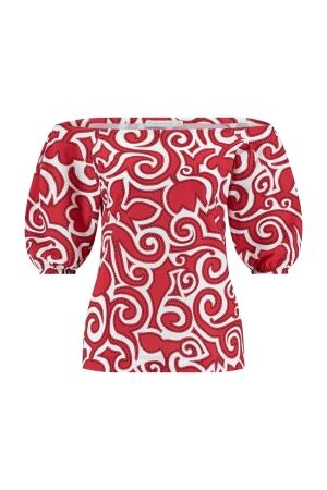 Studio Anneloes Manon tulip top 3711 red/offwhite