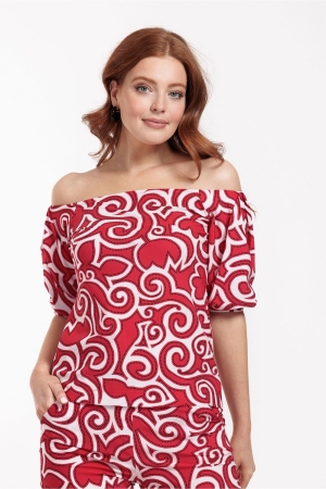 Studio Anneloes Manon tulip top 3711 red/offwhite
