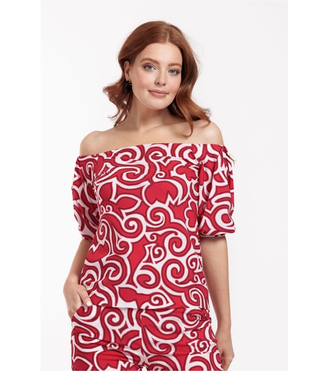 Studio Anneloes Manon tulip top 3711 red/offwhite