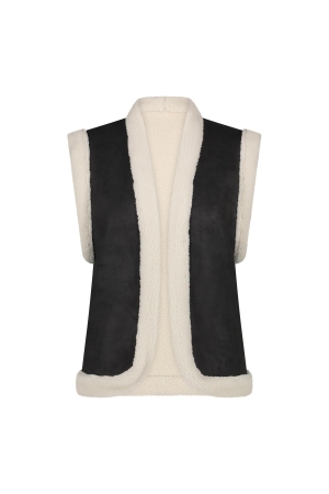 NUKUS Elise Gilet 89 black/offwhite