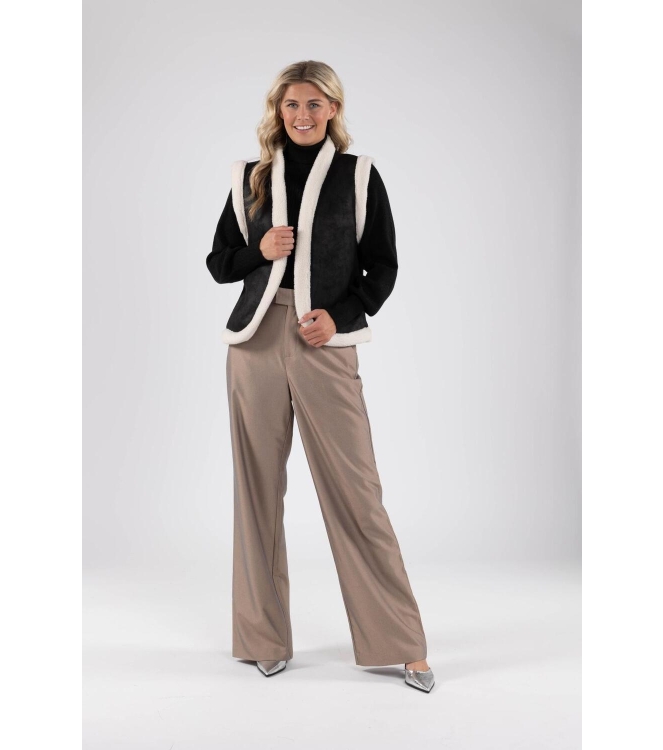 NUKUS Elise Gilet 89 black/offwhite