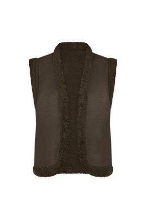 NUKUS Elise Gilet 37 burned olive