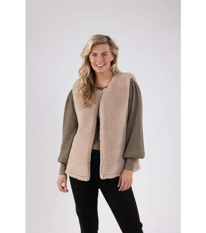 NUKUS Jillian Gilet 102 sand/brown