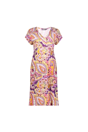 Geisha Dress short sleeves AOP 380 Purple