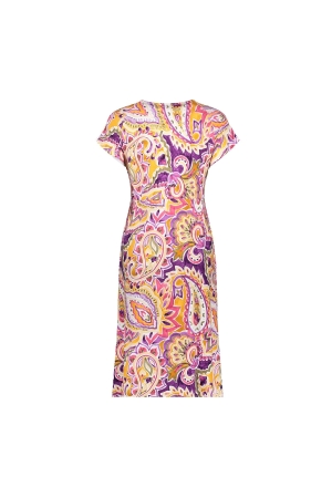 Geisha Dress short sleeves AOP 380 Purple